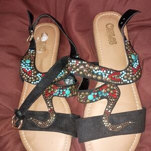 Women's Terris Colorful Beaded Sandals by Carlos Santana